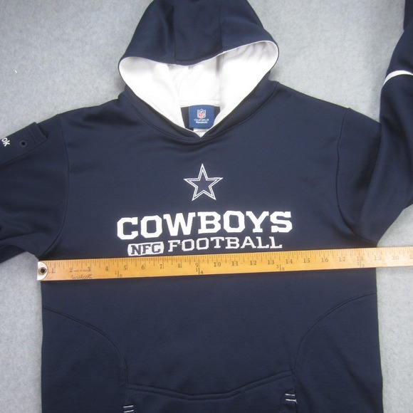 Dallas Cowboys Hoodie Boys Youth Large 14/16 Blue On Field Reebok NFC NFL‎ - Picture 11 of 15